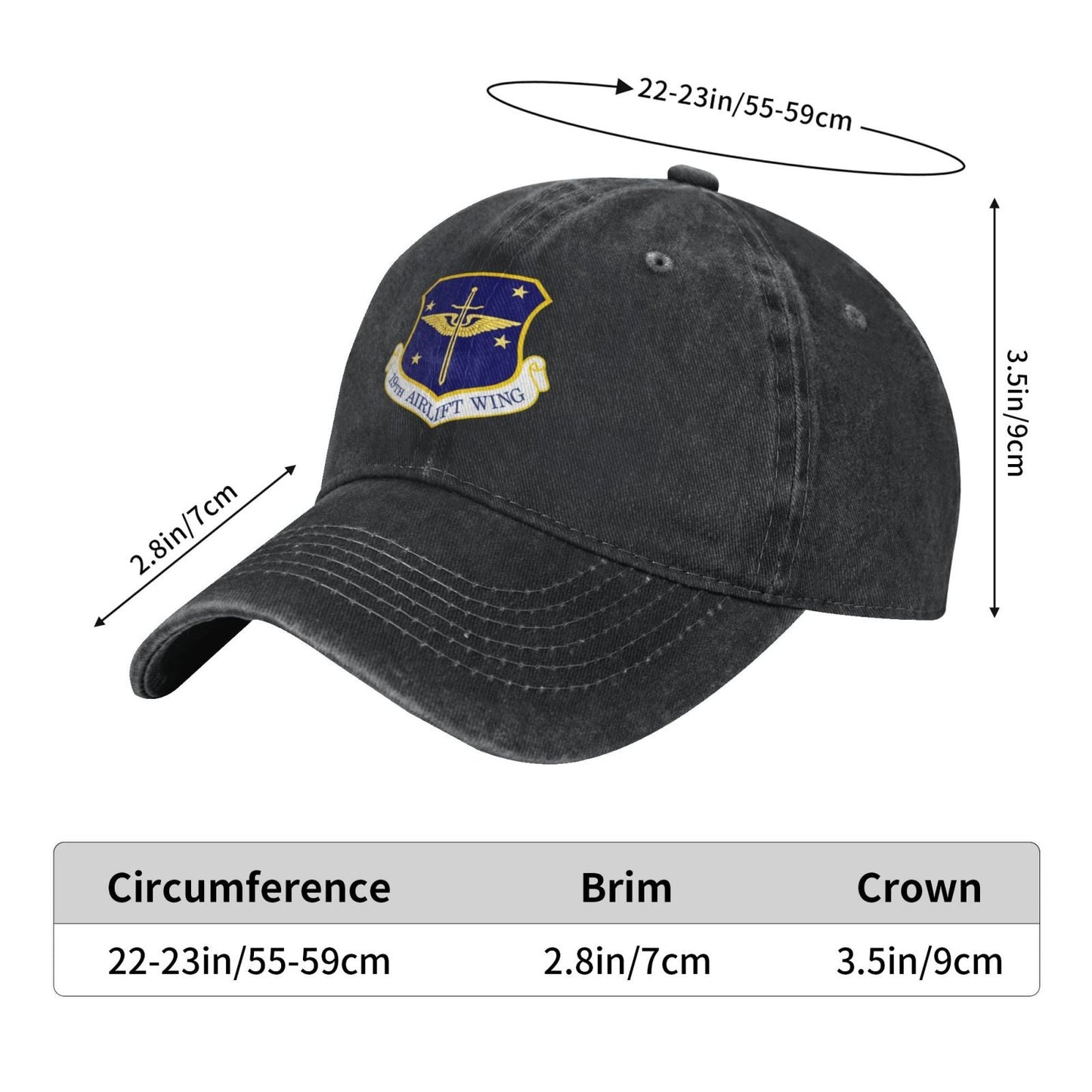 USAF- 19th Airlift Wing Printing unisex baseball cap adjustable cap veteran gift