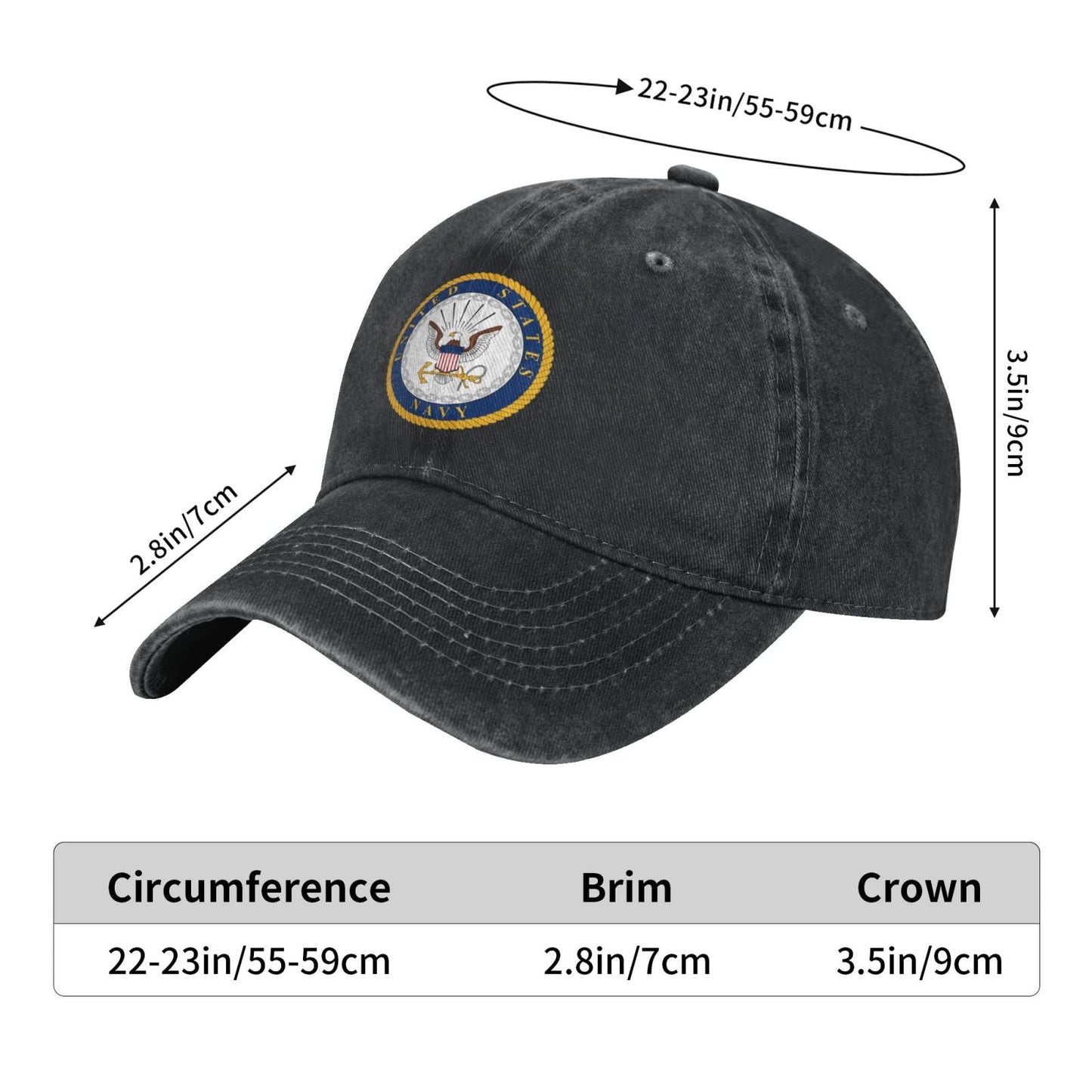 Emblem Of The United States Navy Printed unisex baseball cap adjustable cap veteran gift