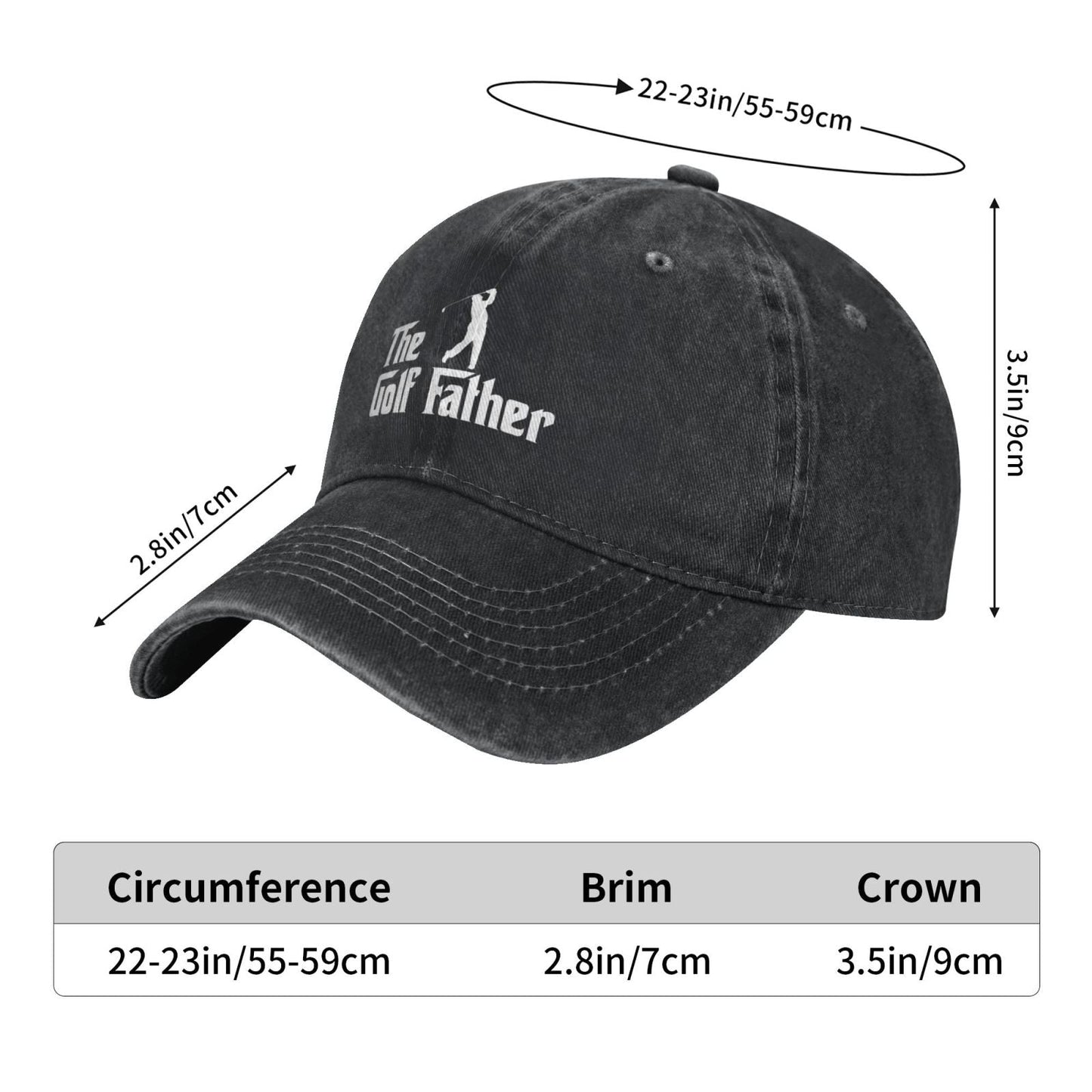 The Golf Father Printed unisex baseball cap adjustable cap outdoor sunshade trucker hat