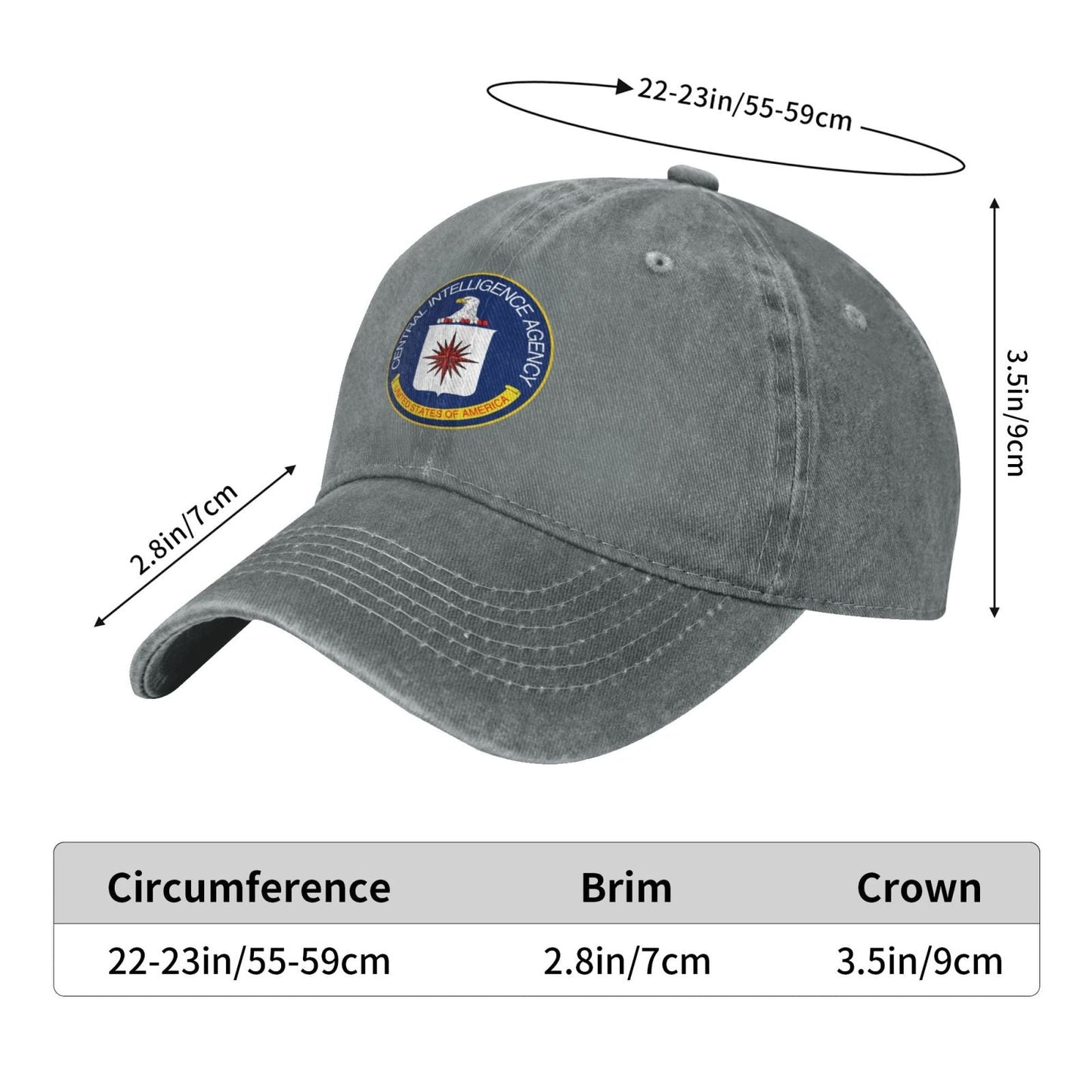 United States CIA Specaal Agent Printing unisex baseball cap adjustable hats veteran gift