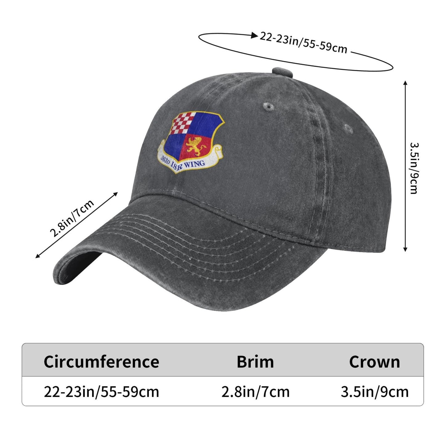 363rd ISR Wing Emblem Printing unisex baseball cap adjustable cap veteran gift