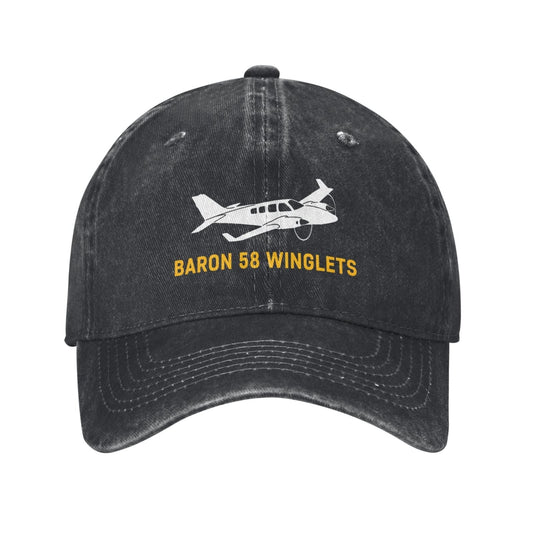 Baron 58 Winglets Printing unisex baseball cap adjustable hats Outdoor leisure hat veteran gift