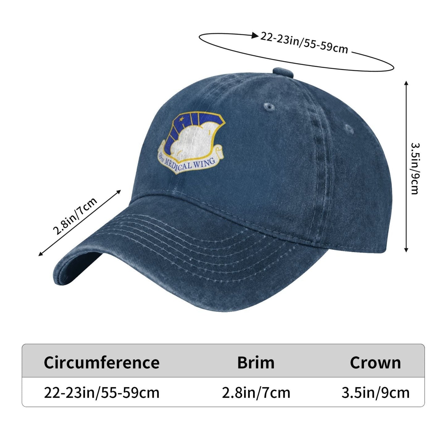 59th Medical Wing Printed unisex baseball cap adjustable cap veteran gift