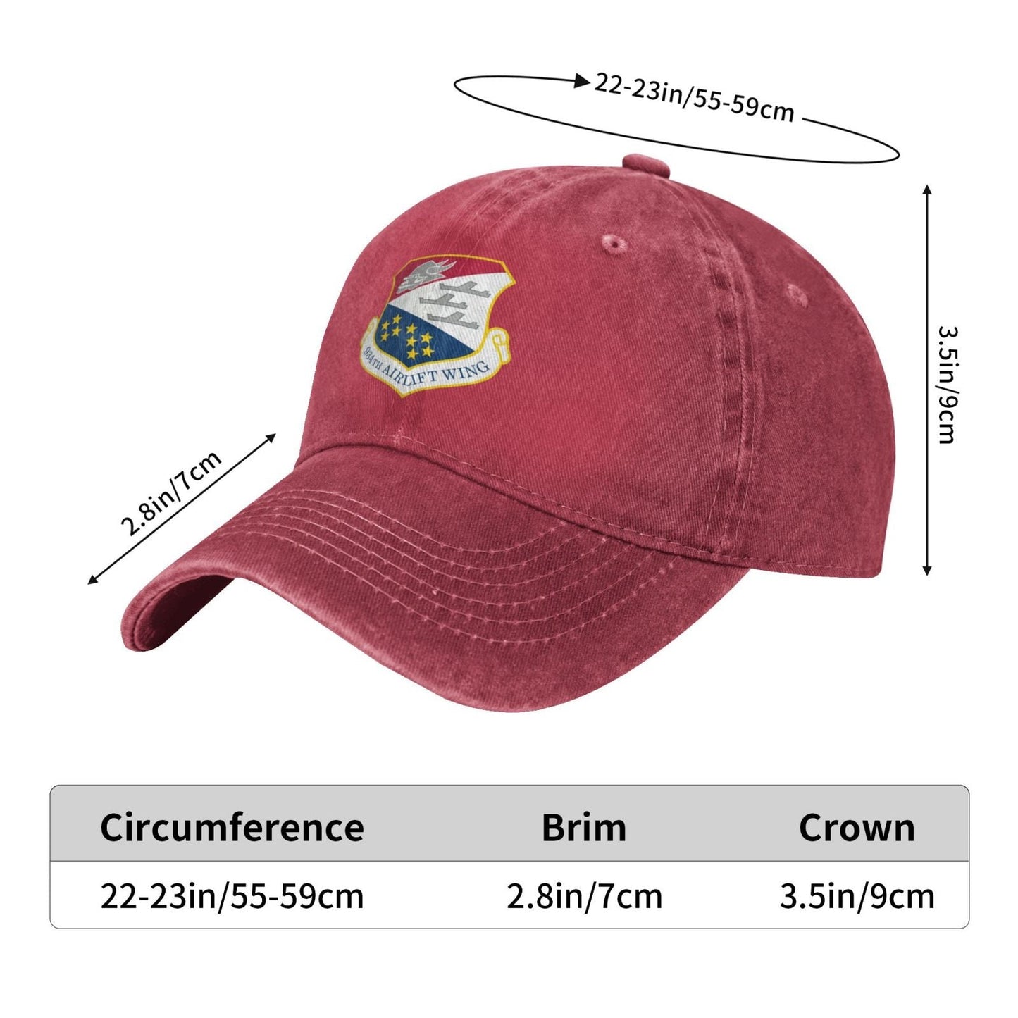 934th Airlift Wing Printing unisex baseball cap adjustable cap veteran gift