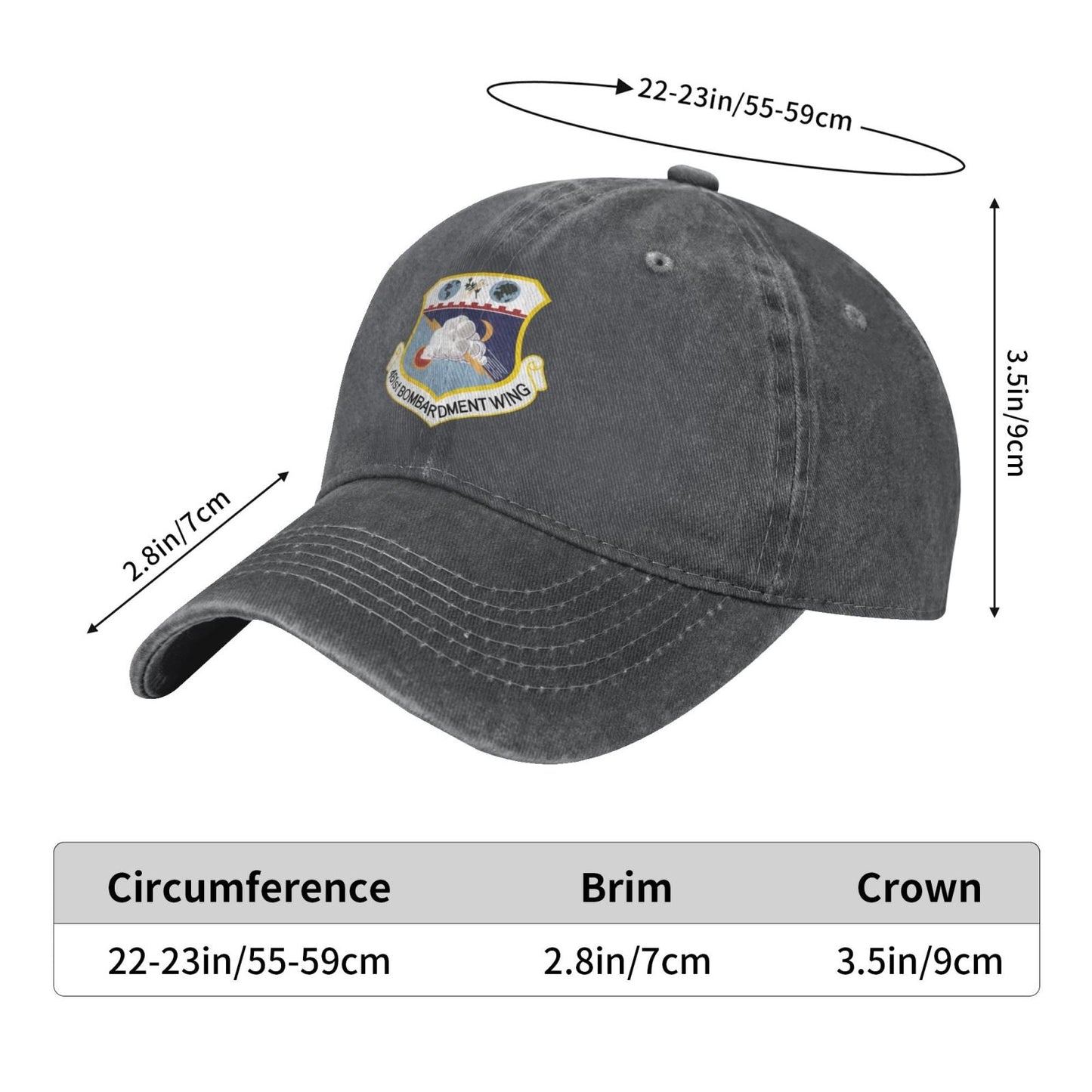 461st Bombardment Wing Printing unisex baseball cap adjustable cap veteran gift