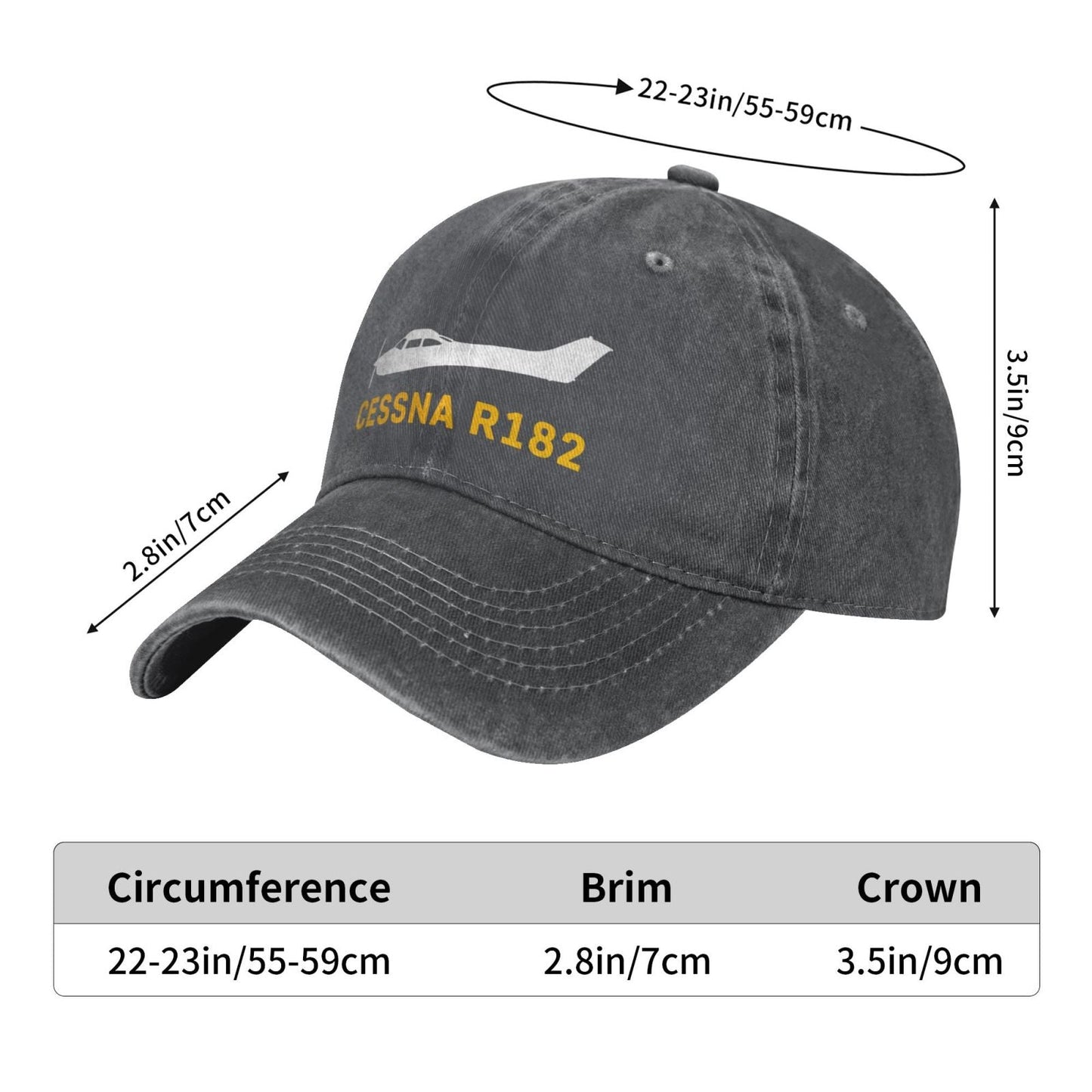Cessna R182 Printing unisex baseball cap adjustable hats Outdoor leisure hat veteran gift
