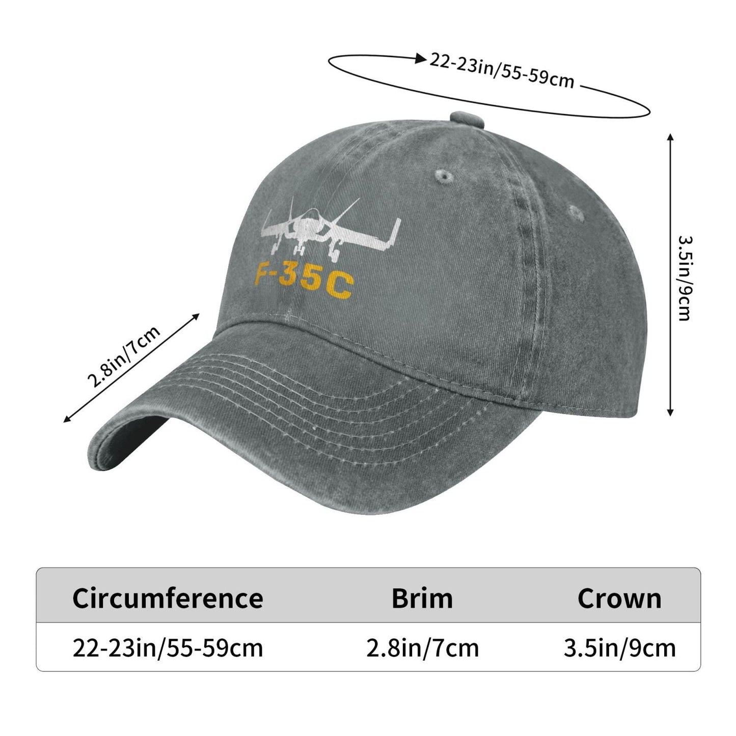 F-35C Printed unisex baseball cap adjustable cap outdoor casual cap truck driver cap