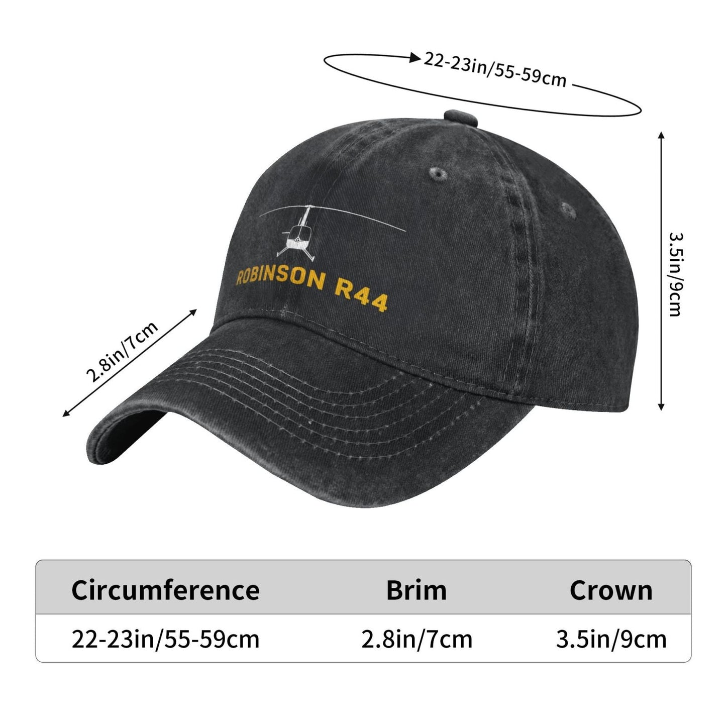 Robinson R44 Printing unisex baseball cap adjustable hats Outdoor leisure hat veteran gift