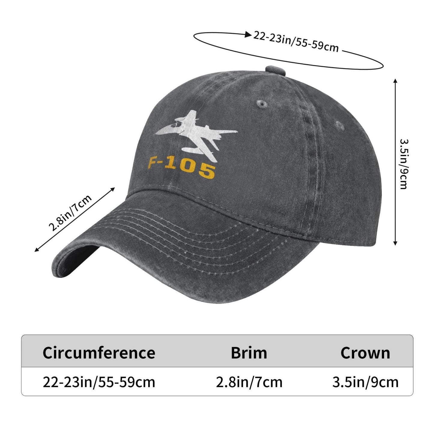 F-105 Printing unisex baseball cap adjustable hats Outdoor leisure hat veteran gift