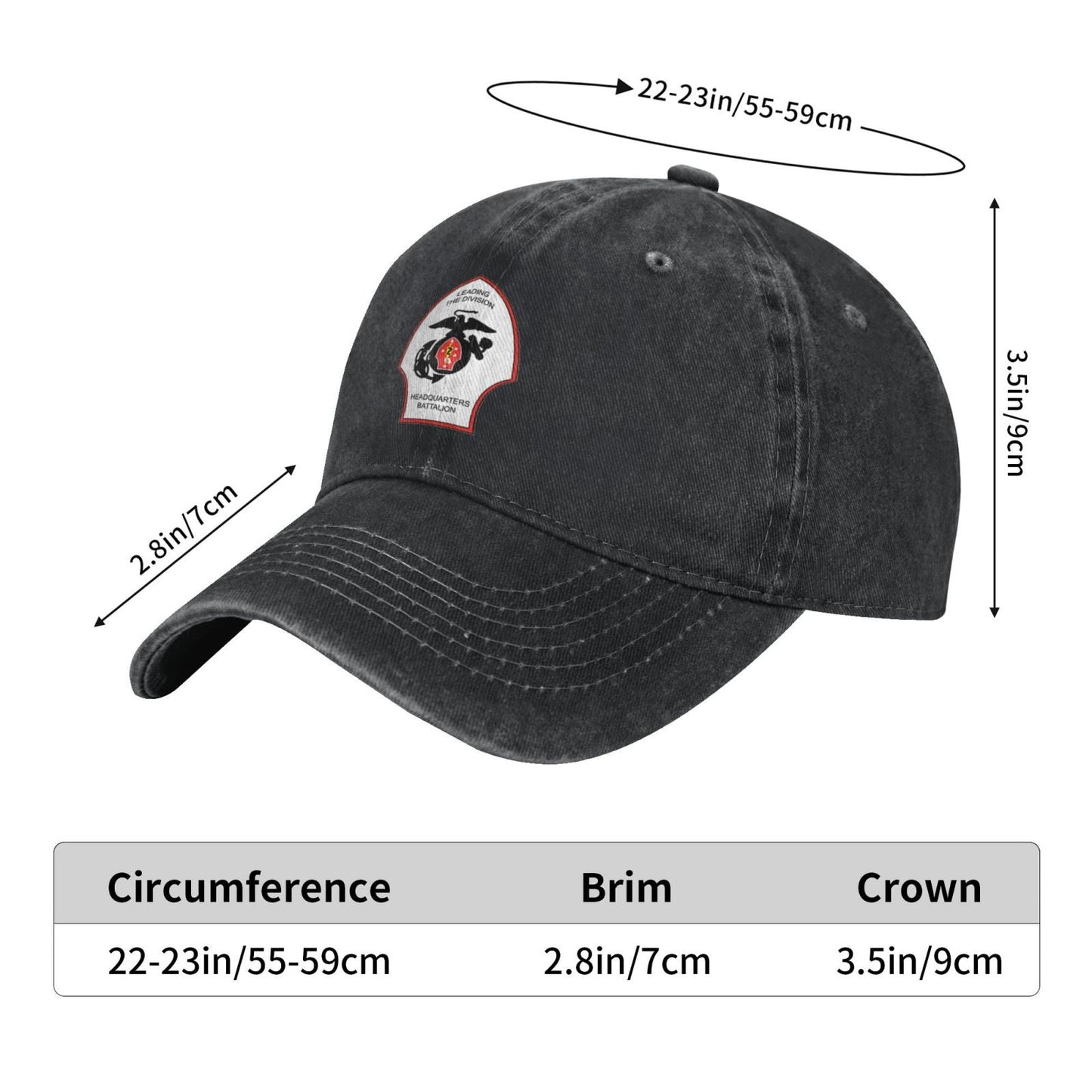 HQBN 2nd Mar Div Printed unisex baseball cap adjustable cap veteran gift