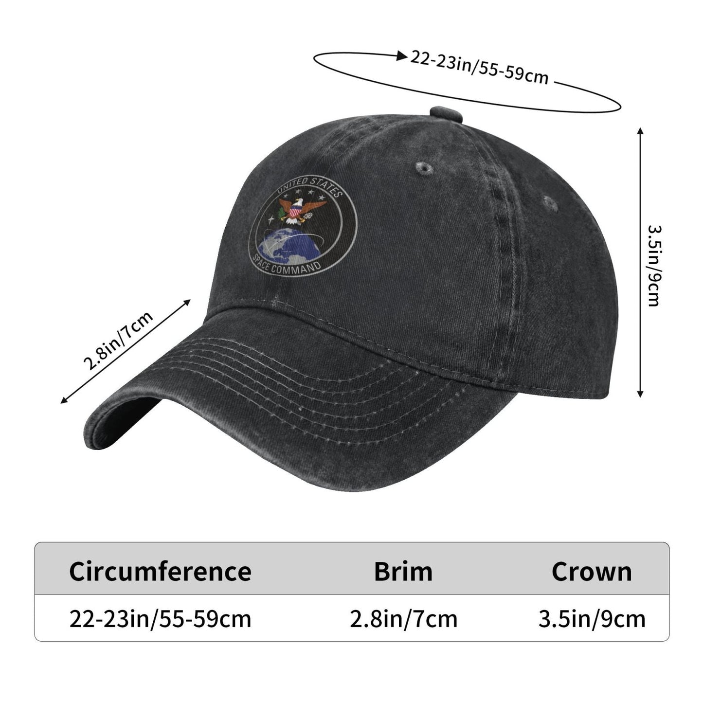 United States Space Command Emblem Printed unisex baseball cap adjustable cap veteran gift