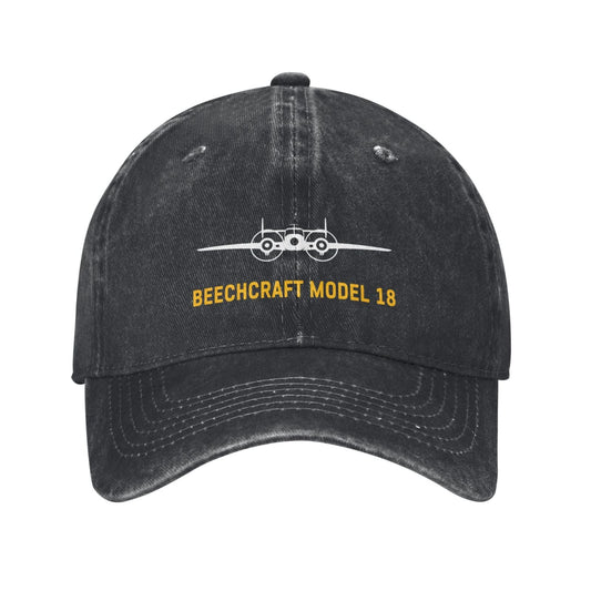 Beechcraft Model 18 Printing unisex baseball cap adjustable hats Outdoor leisure hat veteran gift