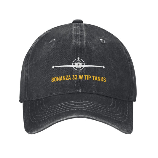 Bonanza 33 W Tip Tanks Printing unisex baseball cap adjustable hats Outdoor leisure hat veteran gift
