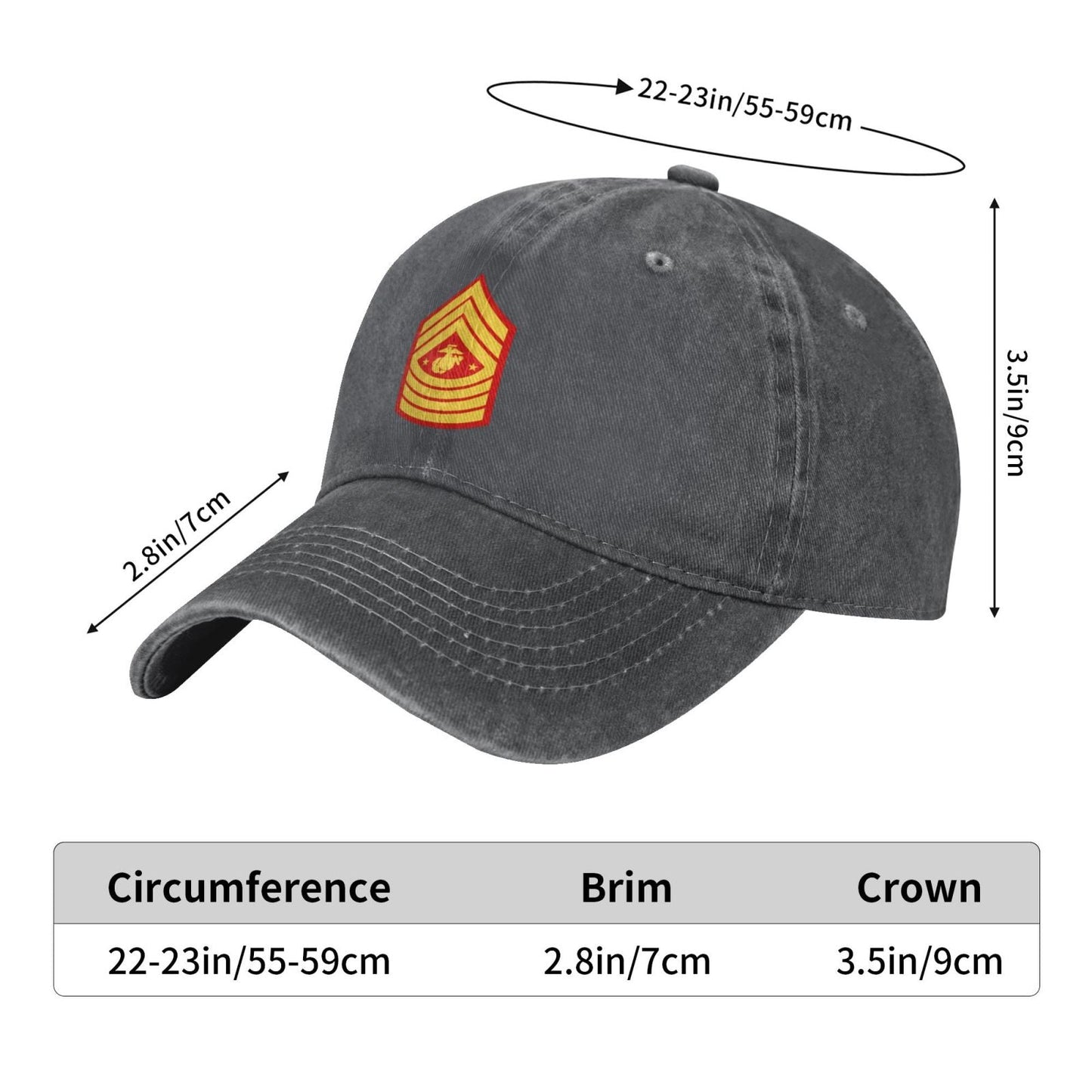 USMC E9 SGMMC Printed unisex baseball cap adjustable cap veteran gift