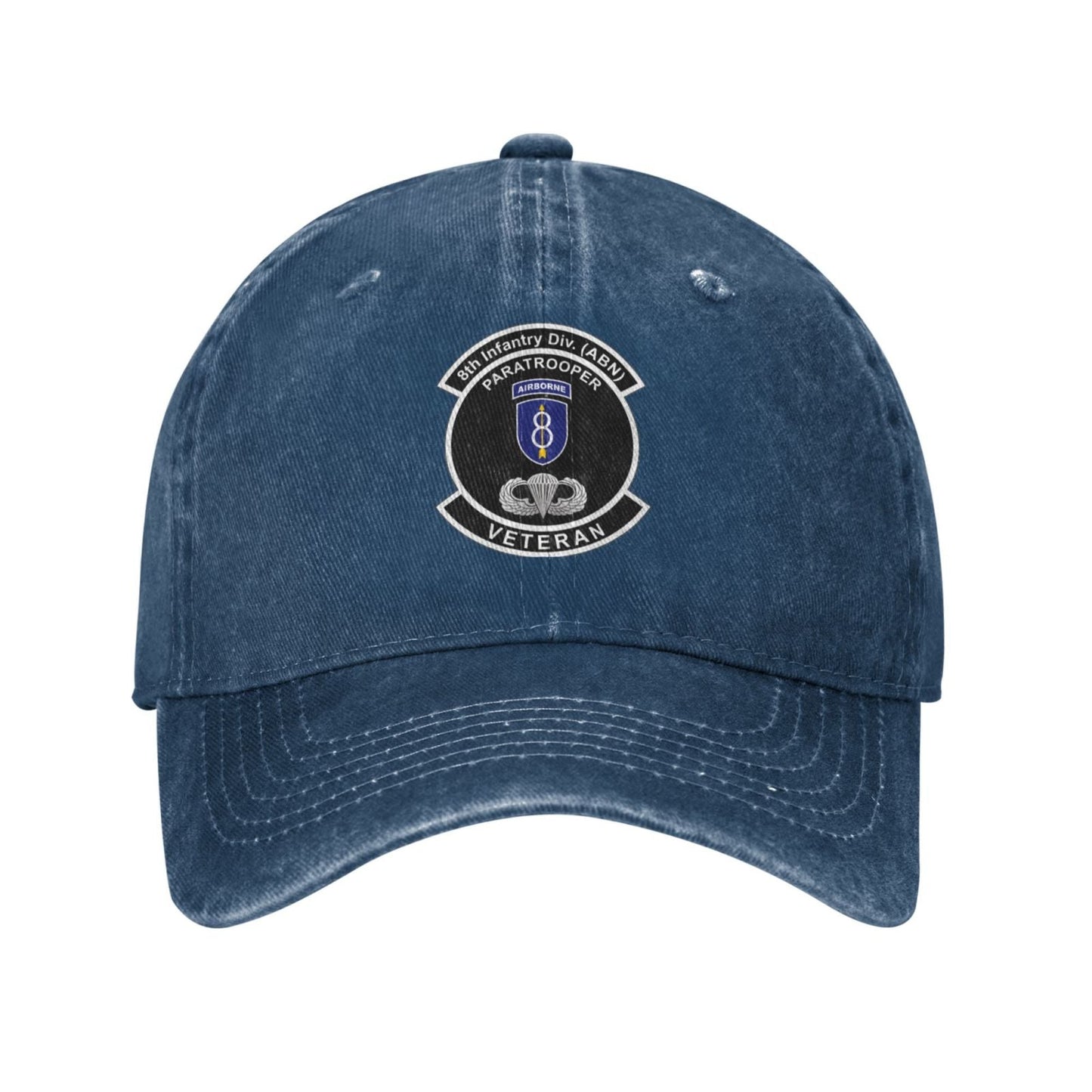 US 8th Infantry Division Airborne Printing unisex baseball cap adjustable hats Outdoor leisure hat veteran gift