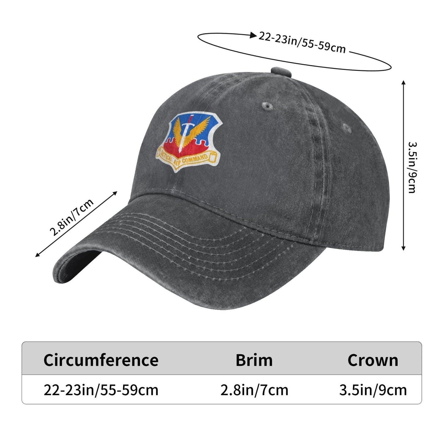 Tactical Air Command Printed unisex baseball cap adjustable cap outdoor sunshade trucker hat