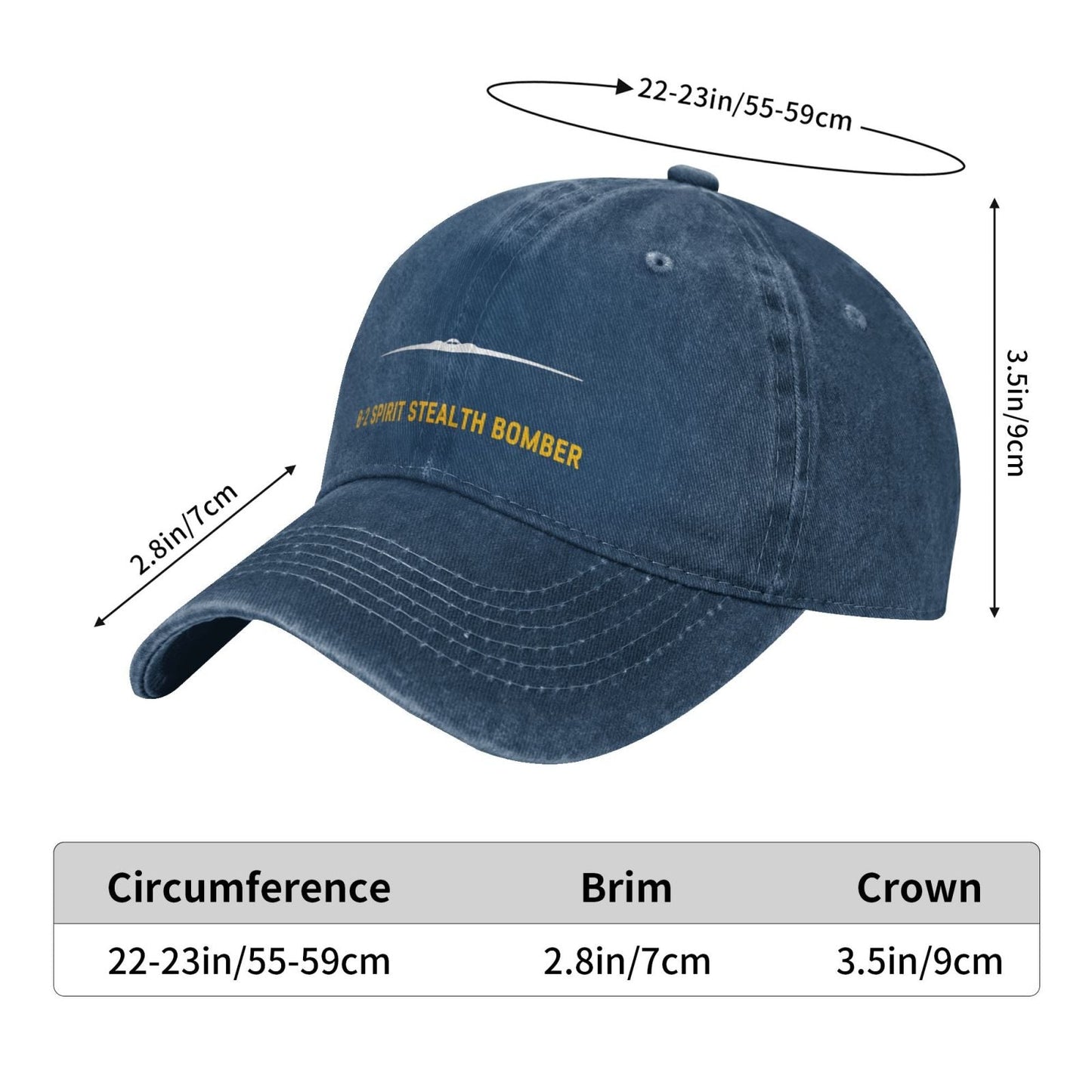 B-2 Spirit Stealth Bomber Printing unisex baseball cap adjustable hats Outdoor leisure hat veteran gift