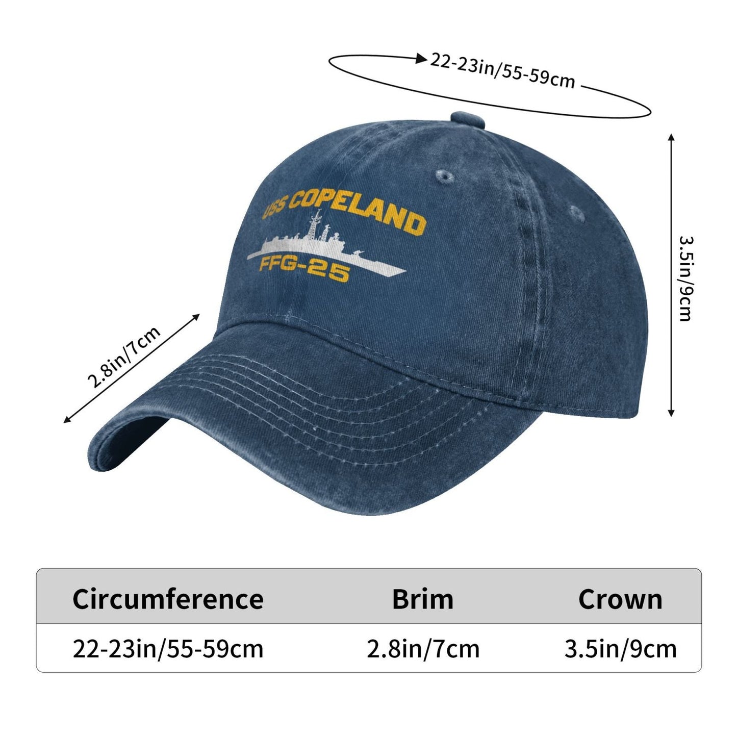 USS Copeland (FFG-25) Printed unisex baseball cap adjustable cap veteran gift