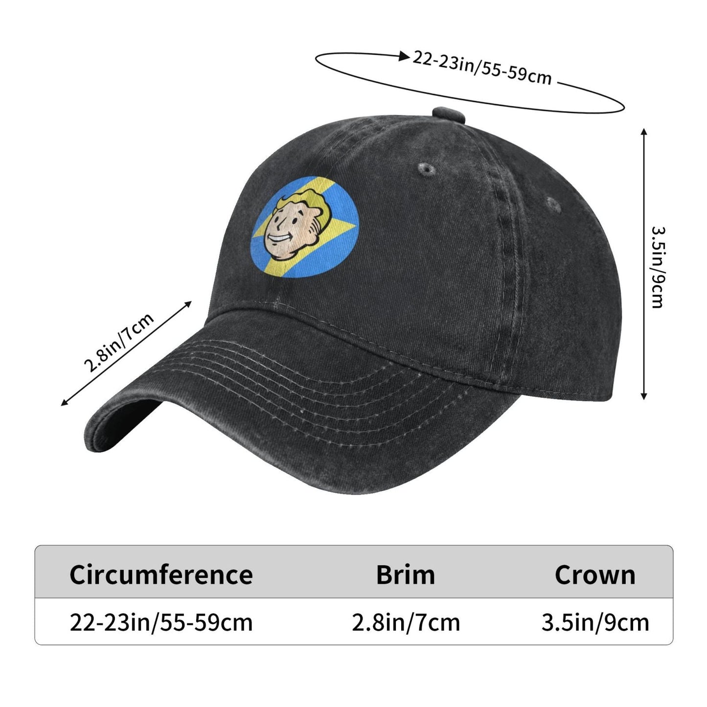 Vault Boy Printed unisex baseball cap adjustable cap outdoor sunshade trucker hat