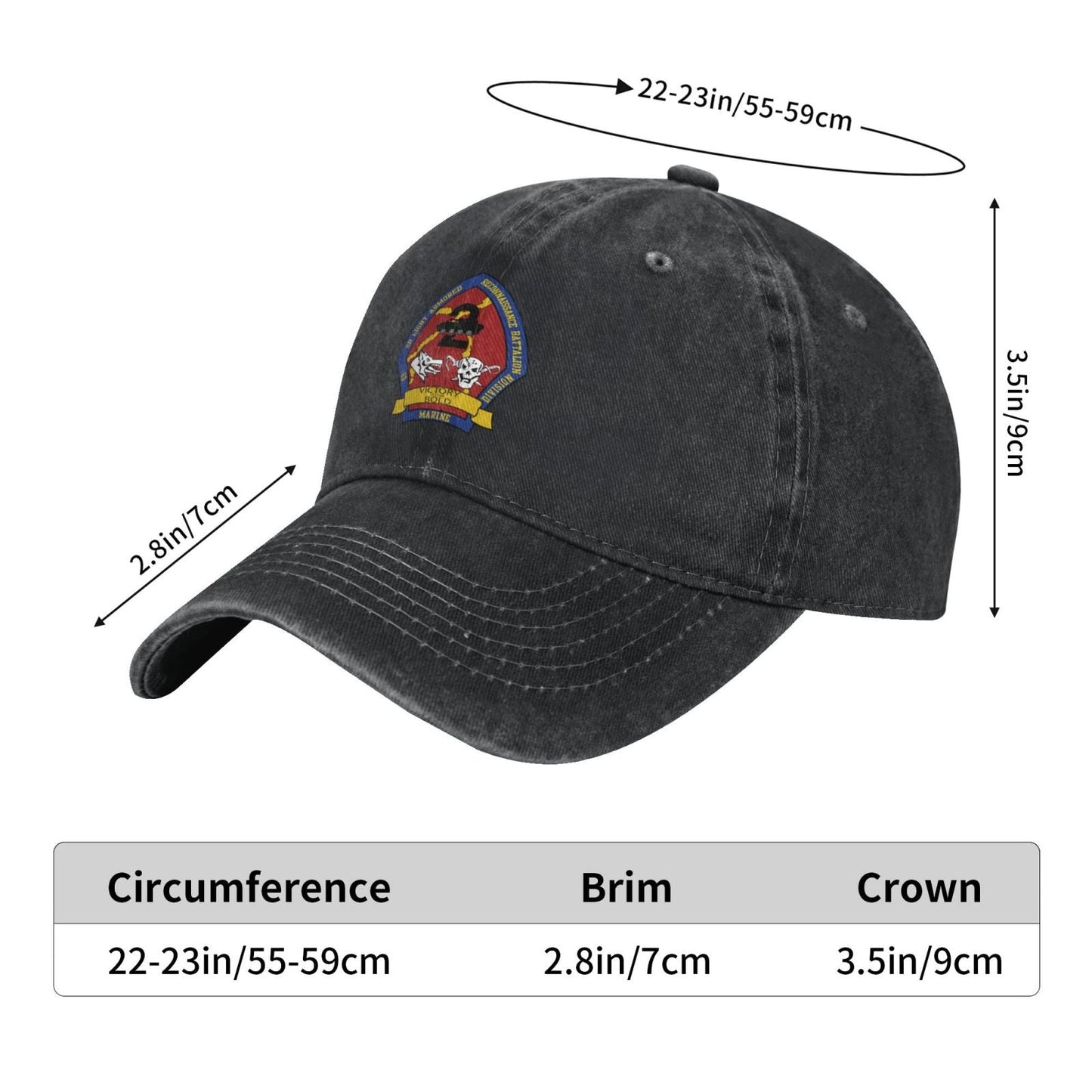 2D LAR BN Logo Printed unisex baseball cap adjustable cap veteran gift