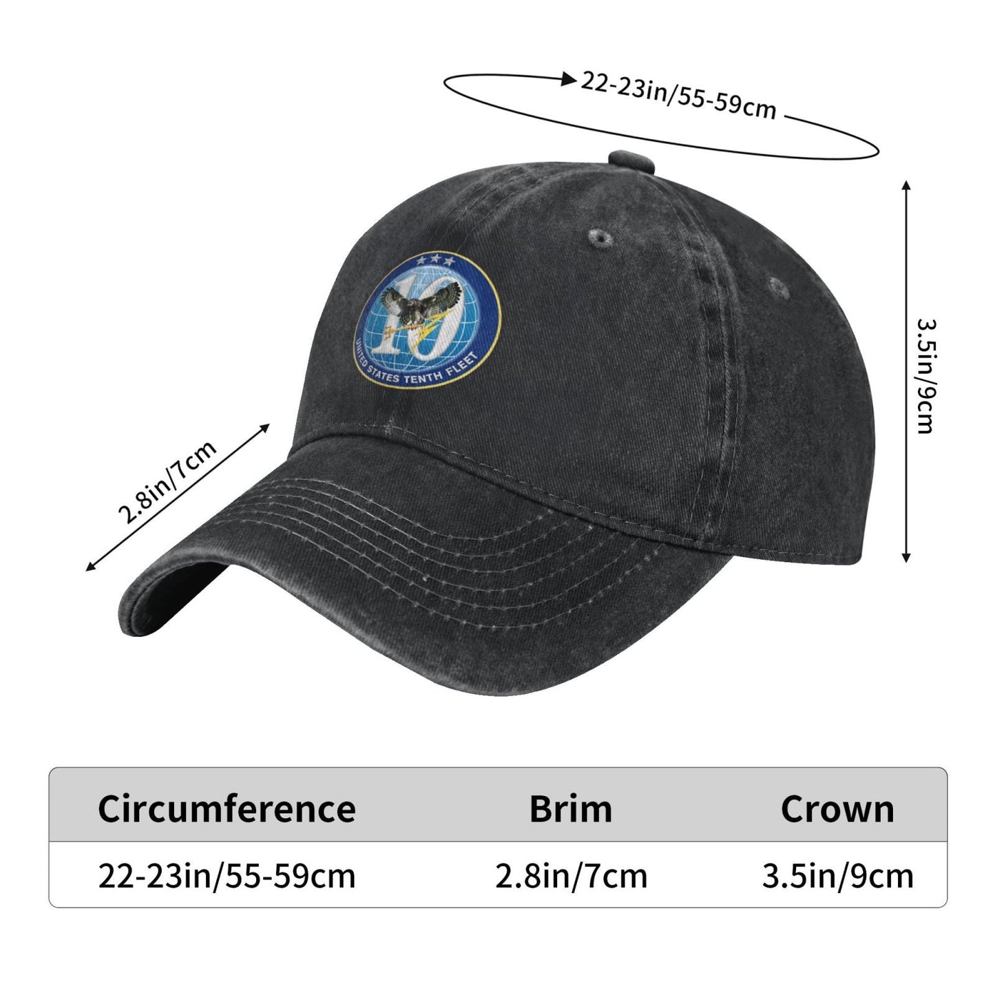 United States Tenth Fleet Printed unisex baseball cap adjustable cap veteran gift