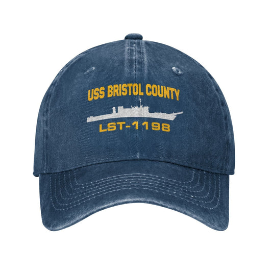 USS Bristol County (LST-1198) Printed unisex baseball cap adjustable cap veteran gift