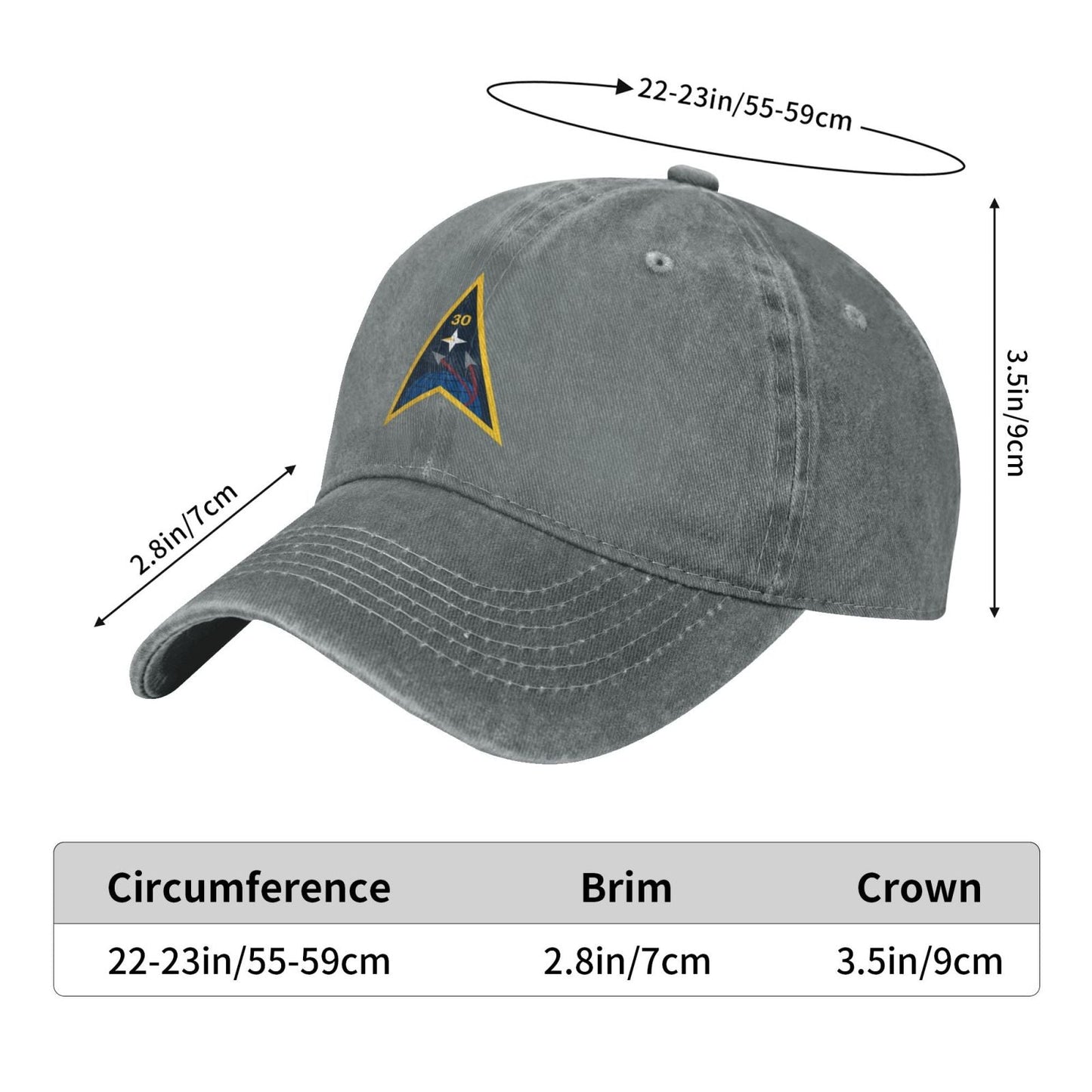 Space Launch Delta 30 Emblem Printing unisex baseball cap adjustable cap veteran gift