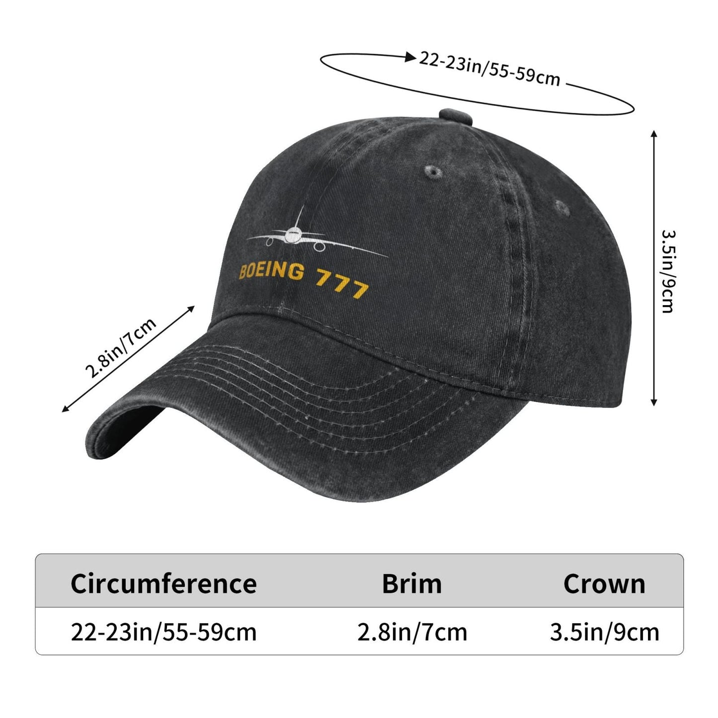 Boeing 777 Printing unisex baseball cap adjustable hats Outdoor leisure hat veteran gift