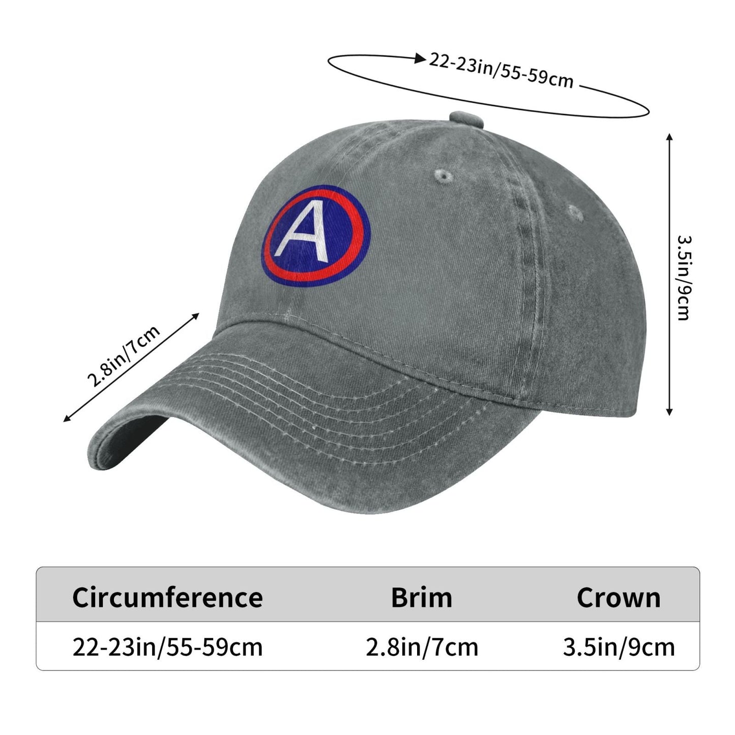 United States Army Central CSIB Printing unisex baseball cap adjustable cap veteran gift