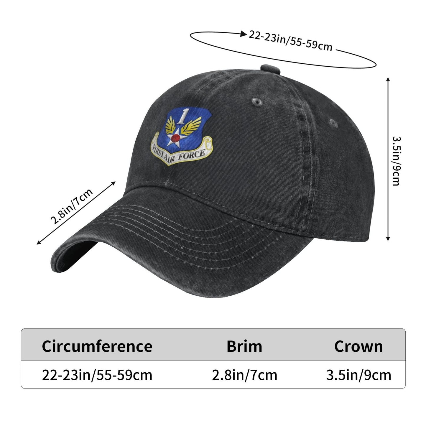 First Air Force-Emblem Printing unisex baseball cap adjustable cap veteran gift
