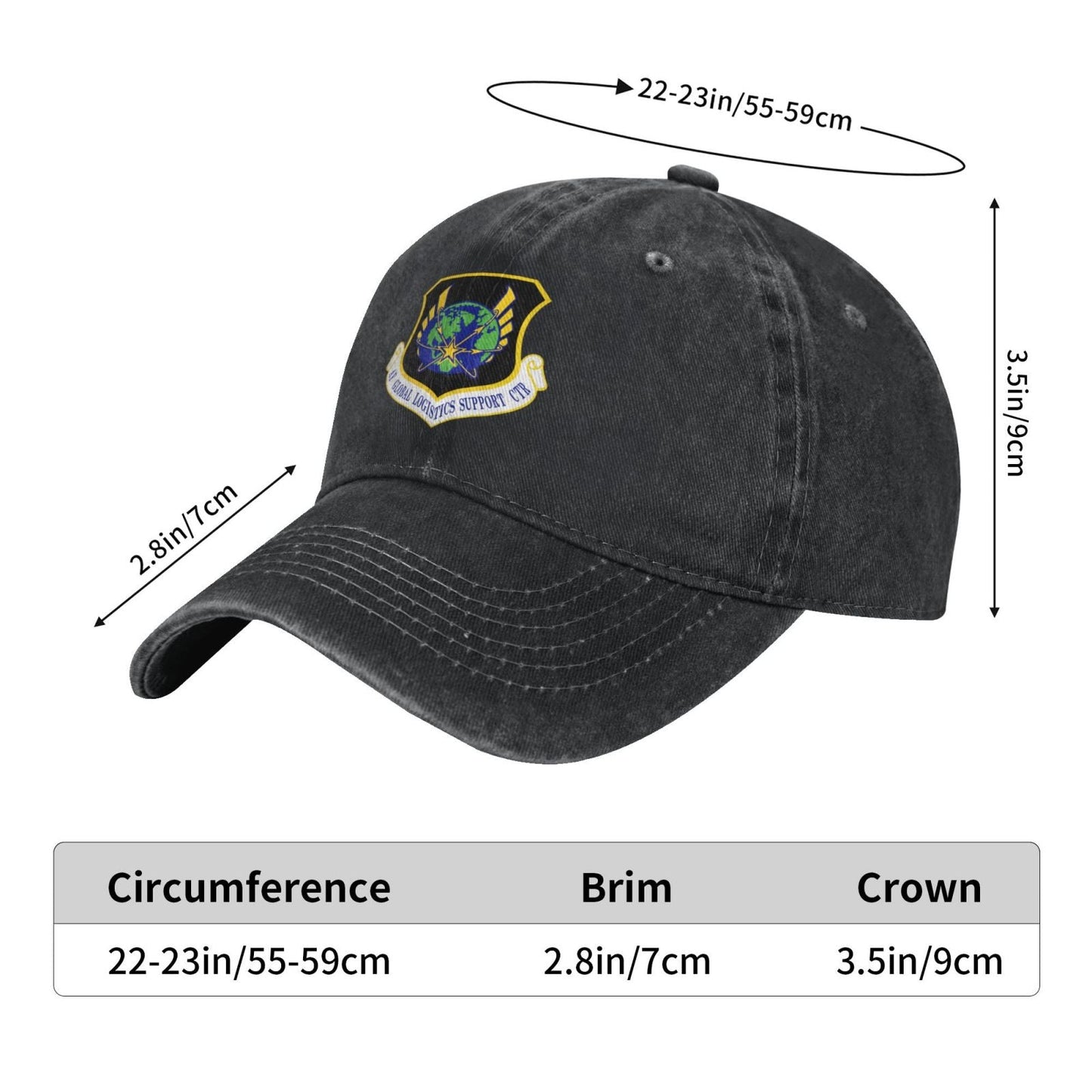 USAF-Global Logistical Support Center Printed unisex baseball cap adjustable cap veteran gift