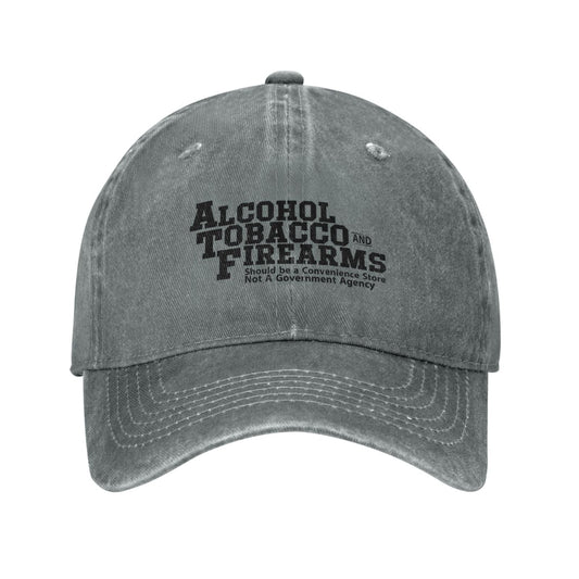 ALCOHOL TOBACCO AND FIREARMS Printing unisex baseball cap adjustable hats Outdoor leisure hat trucker cap