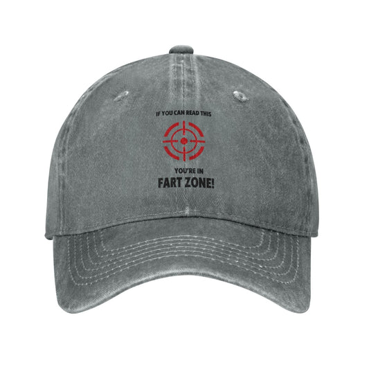 IF YOU CAN READ THIS YOU'REINFART ZONE! Printed unisex baseball cap adjustable cap outdoor casual cap truck driver cap
