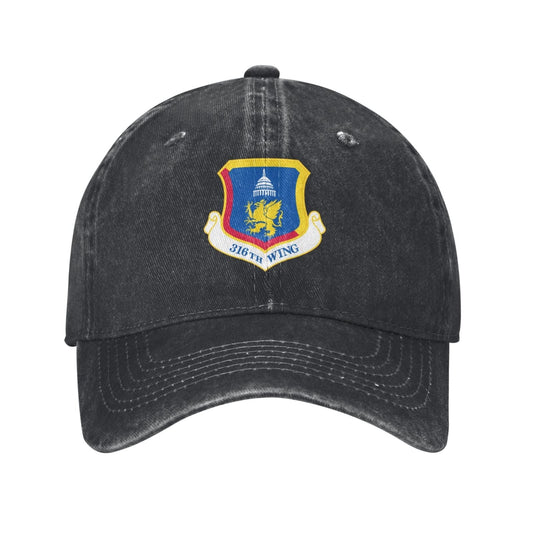 316th Wing Printing unisex baseball cap adjustable cap veteran gift