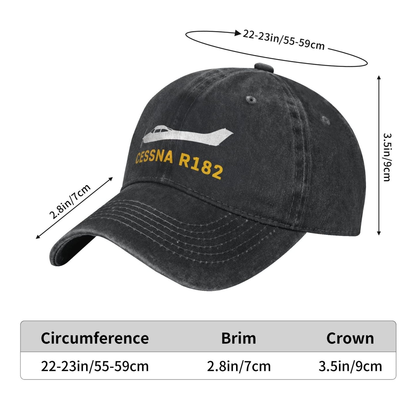 Cessna R182 Printing unisex baseball cap adjustable hats Outdoor leisure hat veteran gift