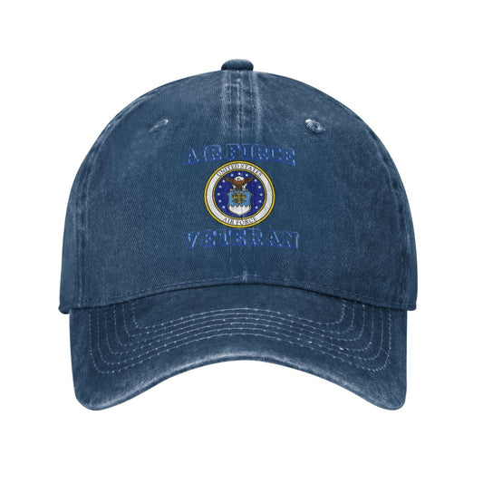 US Air Force Veteran With Usaf Seal 2 Printing unisex baseball cap adjustable hats veteran gift