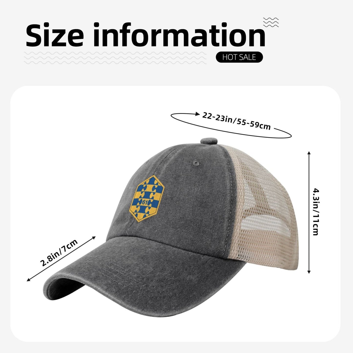 Los Angeles Garrison Emblem Printed unisex baseball cap adjustable grid baseball cap veteran gift